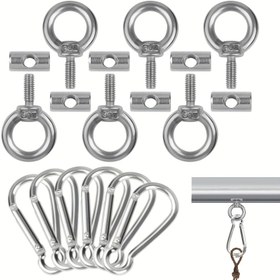 Resim 2/4/6 Set Awning Rail Stoppers, 6Mm 304 Paslanmaz Çelik Son Stoppers Blokaj Kiti için RV Karavan Motorhome Campervan Kampçılık Çadırı Çok Amaçlı RV Bağlantı Raily Kitleri 