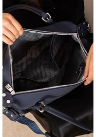Resim Just Polo Kadın Lacivert Büyük Boy Lakost Kumaş El Ve Omuz Çantası P346037mh Lacivert 