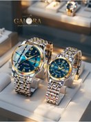 Resim GALORA Trend Moda Premium Çift Saat Seti Su Geçirmez Gece Aydınlatmalı 