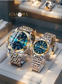 Resim GALORA Trend Moda Premium Çift Saat Seti Su Geçirmez Gece Aydınlatmalı 
