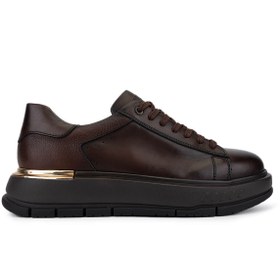 Resim Tamer Tanca Erkek Hakiki Deri Kahverengi Sneakers & Spor Ayakkabı 