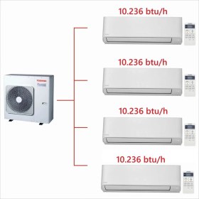 Resim Toshiba 4m Multi Split Klima 10.000+10.000+10.000+ 10.000 Btu/h 