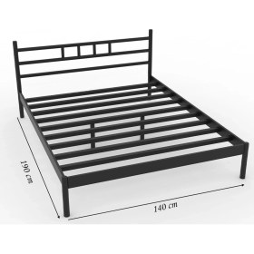 Resim Metalia Gm 226 Diego Çift Kişilik Karyola Siyah 140 x 190 cm 