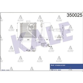 Resim RADYATÖR EVAPORATÖR ACCENT 95-00 1.3 / 1.5 KLE-350025 