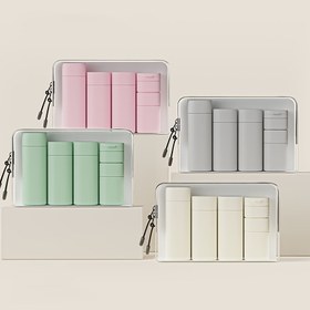 Resim PE Kozmetik Şişesi Seyahat Seti Şampuan Banyo Jeli Boş Şişe Losyon Şişesi Yüz Kremi Şişesi 