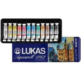 Resim Lukas Aquarell 1862 Profesyonel Tüp Sulu Boya Seti 12 Renk 10 Ml. 