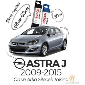 Resim Bosch Aerotwin Opel Astra J 2009 - 2015 Ön ve Arka Silecek Seti 