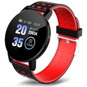 Resim Samdoo Akıllı Spor Bileklik: 1.3 İnç Ekran, Adım-süreç-kalori Takibi, Kalp Atımı İzleme, Ip68 Su Geçirmez, Silikon Kordon Kırmızı 
