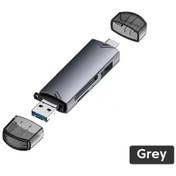 Resim 6 In 1 Çok Fonksiyonlu Usb 3.0 Kart Okuyucu U Disk Tip C/mikro Usb/tf/sd Flash Grey 