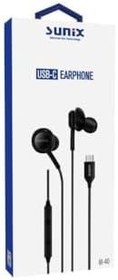 Resim Sunix Mikrofonlu USB-C Kulak İçi Kablolu Kulaklık M-40 