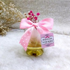 Resim Çiçeçkli Fanus Pembe Kız Bebek Şekeri(30 Adet) 