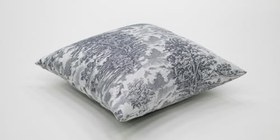 Resim Loom & Laurel Jakarlı Dokuma Kumaş 45x43 cm İçi Dolu Kırlent (Gri) 