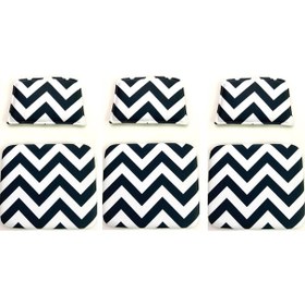 Resim Knsz minder seti 3 lü zng&mğr&uslu aldo kumaş tel bar sandalyesi oturma ve sırt minderi set 