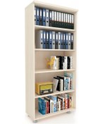 Resim Modüler Dünyası Büyük Boy Kitaplık Dosya Dolabı Akça - 80X35X188 Akçaağaç 