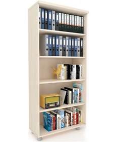 Resim Modüler Dünyası Büyük Boy Kitaplık Dosya Dolabı Akça - 80X35X188 Akçaağaç 