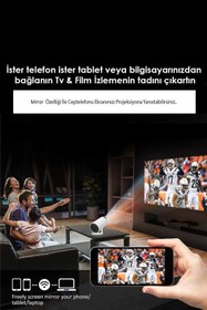 Resim Genel Markalar Taşınabilir Sinema Projektörü 4K Ev Sineması Android 12 