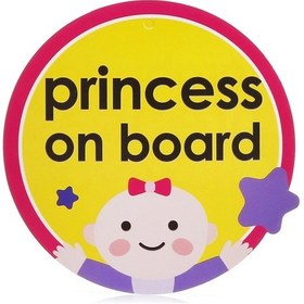 Resim Arabada Prenses Var Vantuzlu Sticker Arabada Güvenlik 