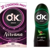 Resim Okey Nirvana 20 Li Avantaj Paketi +Ginseng 200 ml Masaj ve Jel 
