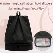 Resim Büyük Kapasiteli Taşınabilir Spor Sırt Çantası Ayakkabı Depolama Alanı Katı Renk Moda Sırt Çantası Açık Hava / Yürüyüş / Spor / Kaya Tırmanışı / Kolej Uygun Kadınlar, Yeni Başlayanlar ve Beyaz Yaka Kolej Öğrencileri için Uygun 