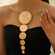 Resim Her Gün ve Parti Giyim için Elegant ve Klasik Demir Geometrik Pendentif Kolye 