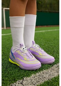 Resim Üniseks Yeni Nesil Mekanizmalı Futbol Halı Saha Ayakkabısı Lila 