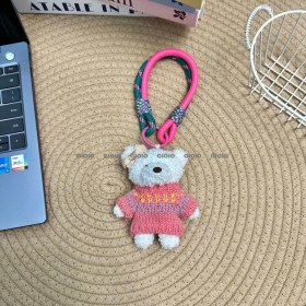 Resim Silver1 Sevimli Renkli Ip Peluş Ayı Kolye El Yapımı Oyuncaklar Küçük Bebek Çanta Çekicilik Sevimli Bebek Cep Telefonu Çekicilik (Yurt Dışından) 