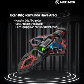 Resim teknosepetim Uzaktan kumandalı F199 uçak Kumandalı Drone 4 motorlu Havada Sabit Kalan Şavaş ucağı Bilek Kontrollü 