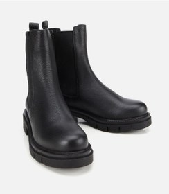 Resim Hotiç Kadın Deri Siyah Lastik Detaylı Düz Bot 01boh312900a100 01boh312900a100 Siyah 