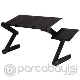 Resim Ally Yükseklik Ayarlı Laptop Notebook Ders Çalışma Masası Standı Mouse Padli 