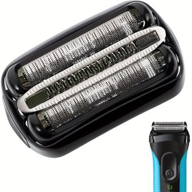 Resim 1 adet 32B S3 Elektrikli Tıraş Makinesi Başlığı Yedeği, Series 3 Tıraş Makineleriyle Uyumlu, S3 3040s 310s 3010s 300s için, Kokusuz, Sakal ve Bıyık Bakımı için, Erkek Elektrikli Tıraş Makinesi Aksesuarı 