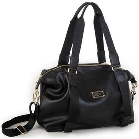 Resim Nas Bag Extra Büyük Boy Omuz Çantası - Siyah Nero Eni 44 Cm, Boyu 32 Cm Çok Renkli 