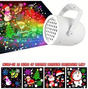 Resim Sunshine022 Beyaz Noel Işığı Projeksiyon Led Sahne Aydınlatma Usb Dekor Parti 