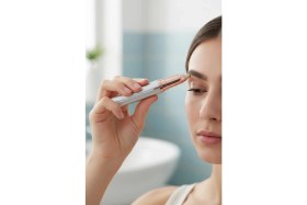 Resim Aesco Ince Uçlu Yüz ve Kaş Tüy Alma Epilasyon Cihazı Ergonomik Tasarım 