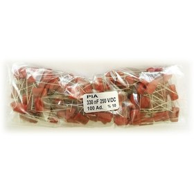 Resim Pia Damla Tipi Kondansatör 15Mm - 330 Nf 250V %10 - 100 Adet 