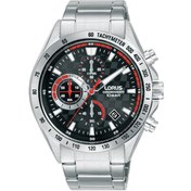 Resim Lorus RM309JX9 Quartz Çelik Gri Siyah Kadran 10 ATM 44 mm Erkek Kol Saati 