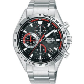 Resim Lorus RM309JX9 Quartz Çelik Gri Siyah Kadran 10 ATM 44 mm Erkek Kol Saati 