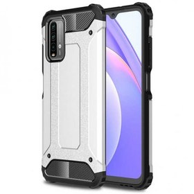 Resim Xiaomi Redmi 9T Sert Tam Korumalı Silikon Tank Kılıf -Gri 