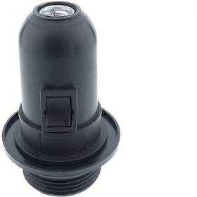 Resim 2'li Paket E27 Anahtarlı Duy Siyah 