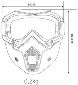 Resim MOTOANL Cross Uyumlu Motosiklet Bisiklet Açık Kask Maskesi Süngerli Bant Lastikli Jet Maske Ayna Camlı 