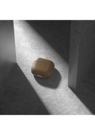 Resim Apple Uyumlu AirPods 4 Airbag 43 600d Karbon Fiber Kulaklık Kılıfı Gold 