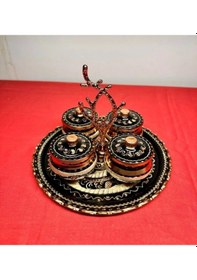 Resim Bakır 4lü Baharatlık 2 Siyah 