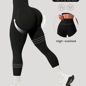 Resim Kadınların tüm mevsimler için tasarlanmış, karın kontrolü ve popon kaldırma için uygun, spor salonlarında ve günlük giyimlerde mükemmel olan şık spor yüksek bel yoga pantonları. 