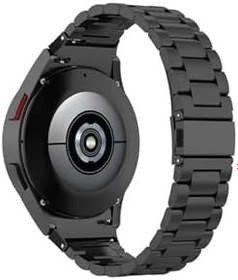 Resim Samsung Galaxy Watch 4 5 Pro 6 7 Seri 40 44mm Classic 42 43 45 46 47mm Paslanmaz Çelik Kordon Siyah 