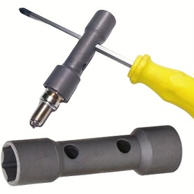 Resim Motosiklet Buji Kılıfı 16mm 18mm 21mm Altıgen Anahtar A7TC D8TC Buji Çıkarma ve Takma Aracı 