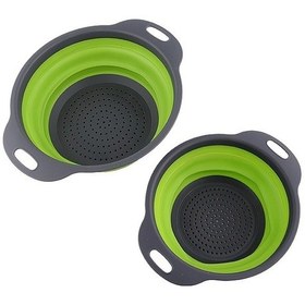 Resim Tcherchi Portatif Katlanabilir Süzgeç Yeşil 