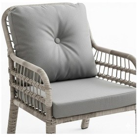 Resim Capri Swing Pisa Üçlü Rattan Bahçe Balkon Oturma Grubu Beyaz 801 