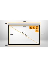 Resim LiteOut 250x156cm Motorlu Kumandalı Projeksiyon Perdesi 