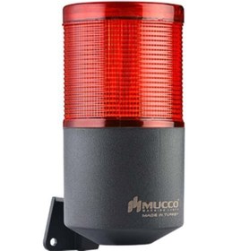 Resim MUCCO 1 Katlı Kuru Kontaklı Döner Buzzer Işıklı Kornalar Snt-k7013-d1-12-24v Ac - Dc - Kırmızı 