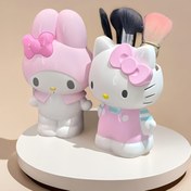 Resim Sanrio for hello kitty & Melody Kalem Tutucu - Büyük Makyaj Fırça Düzenleyici, Kızlar için Sevimli Masa Depolama, Öğrenciler (Mükemmel Hediye!) 
