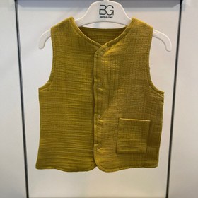 Resim Joys Polo Bebek Müslin Yelek Olive - Olive / 6-9 Ay 